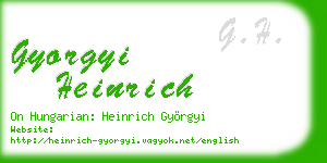 gyorgyi heinrich business card